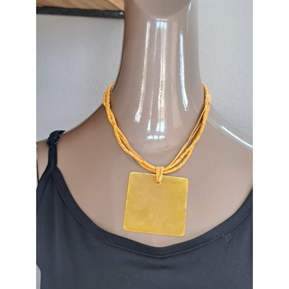 Vintage Yellow Shell Necklace